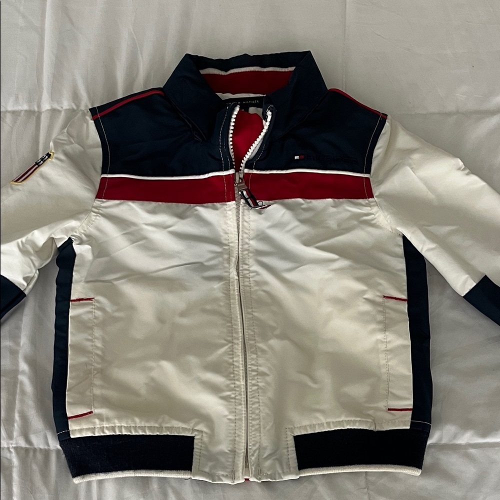 Tommy Hilfiger Navy and Red Zip-Up Jacket